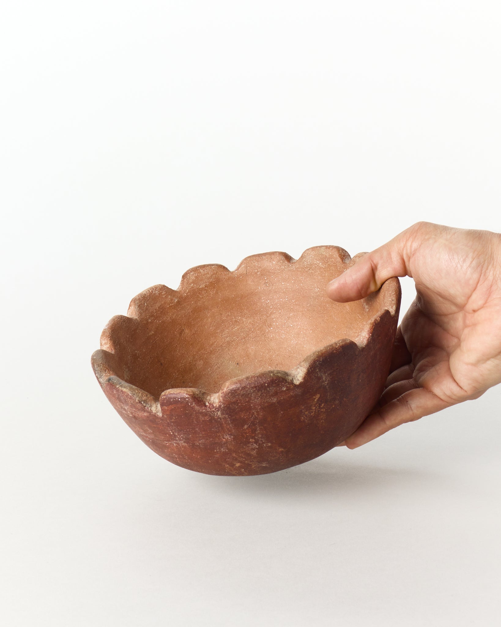 Terracotta Scalloped Bowl