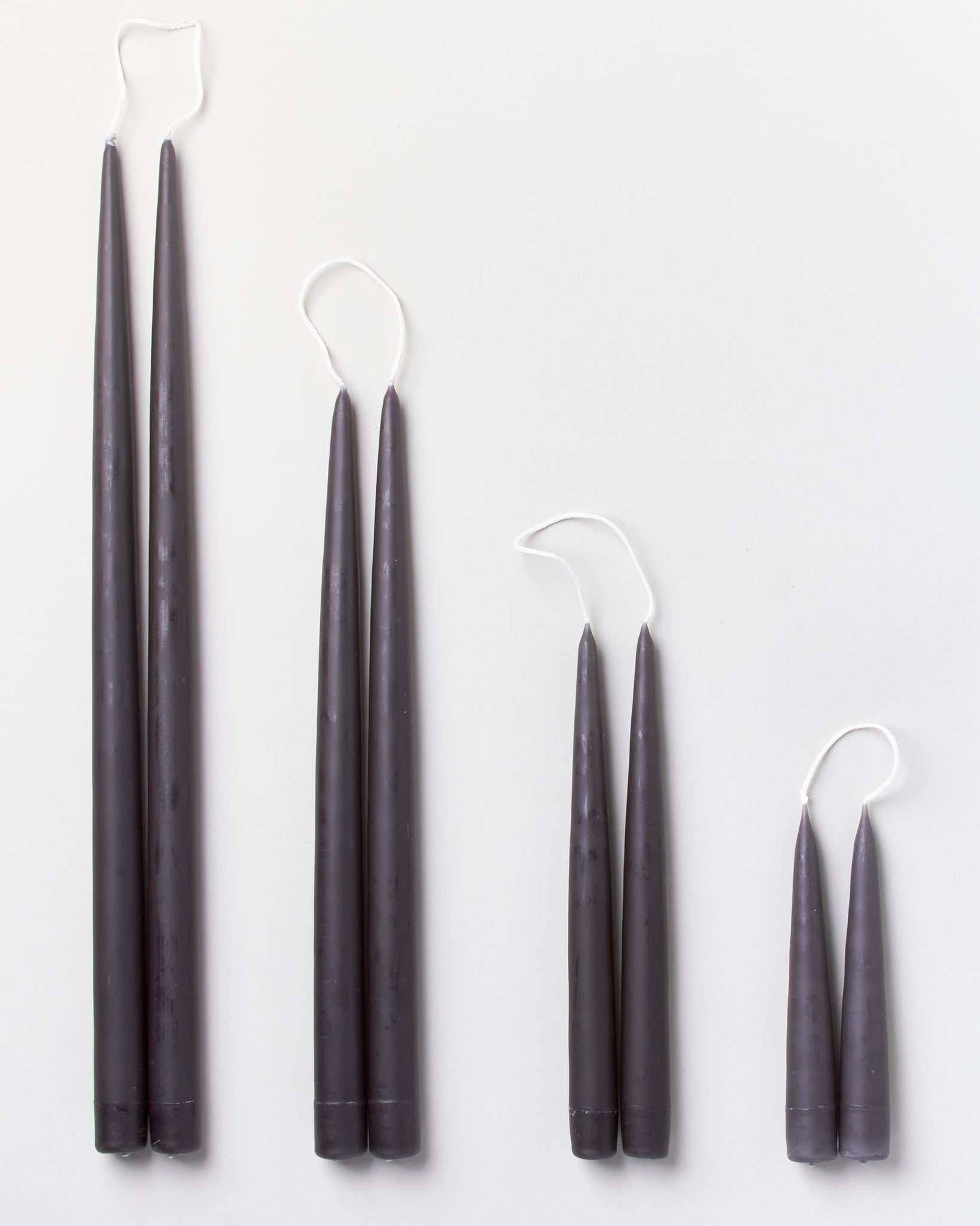 Hand-Dipped Black Taper Candles