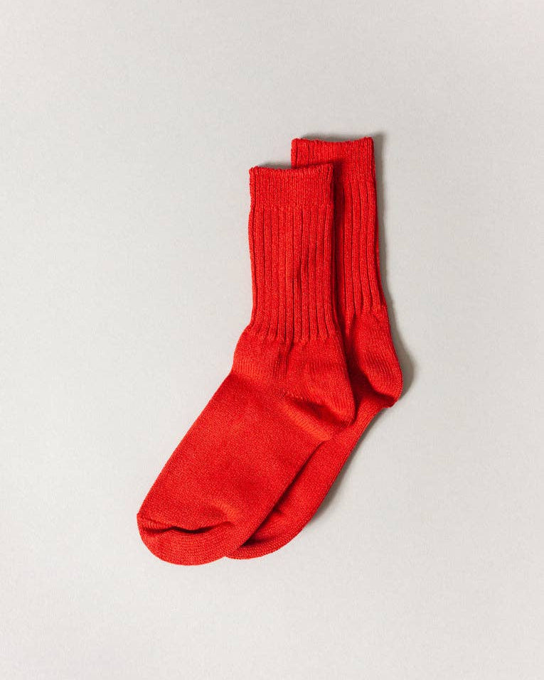Sasawashi Ribbed Socks - Red: Medium - GOOD FRIEND