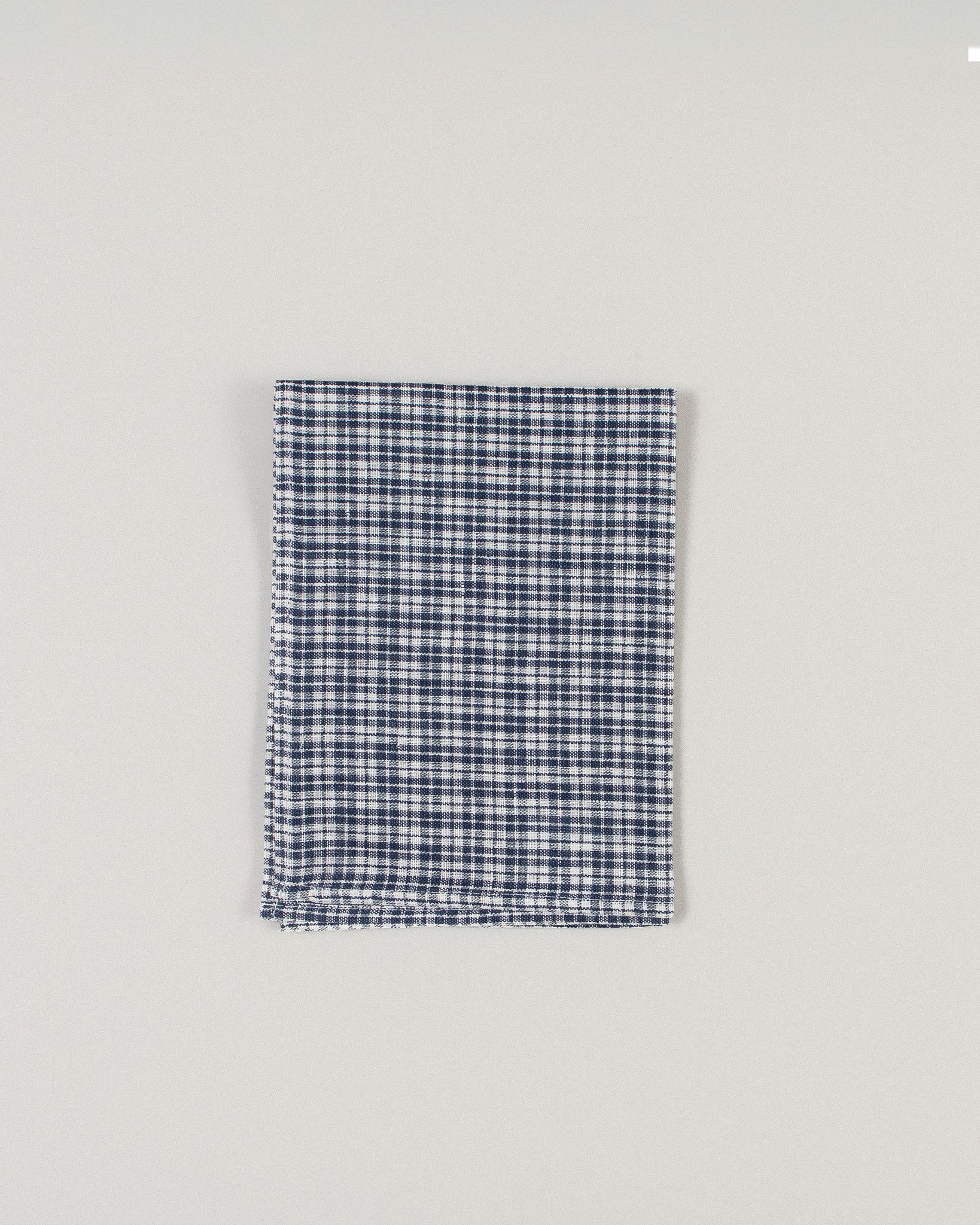 Blue Plaid Linen Kitchen Cloth