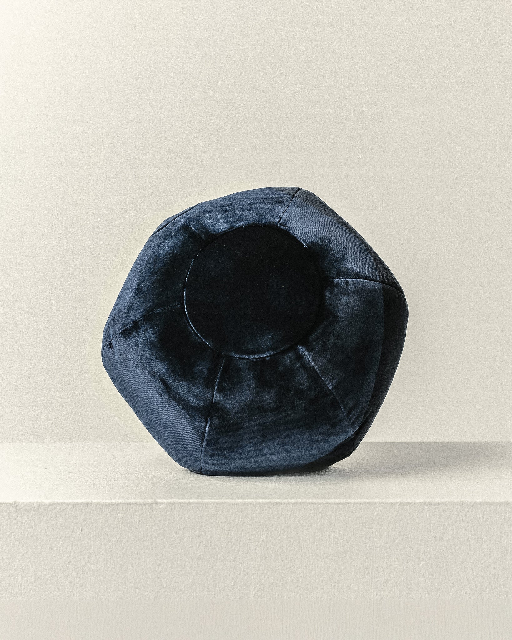 Baikal Blue Velvet Globe Cushion