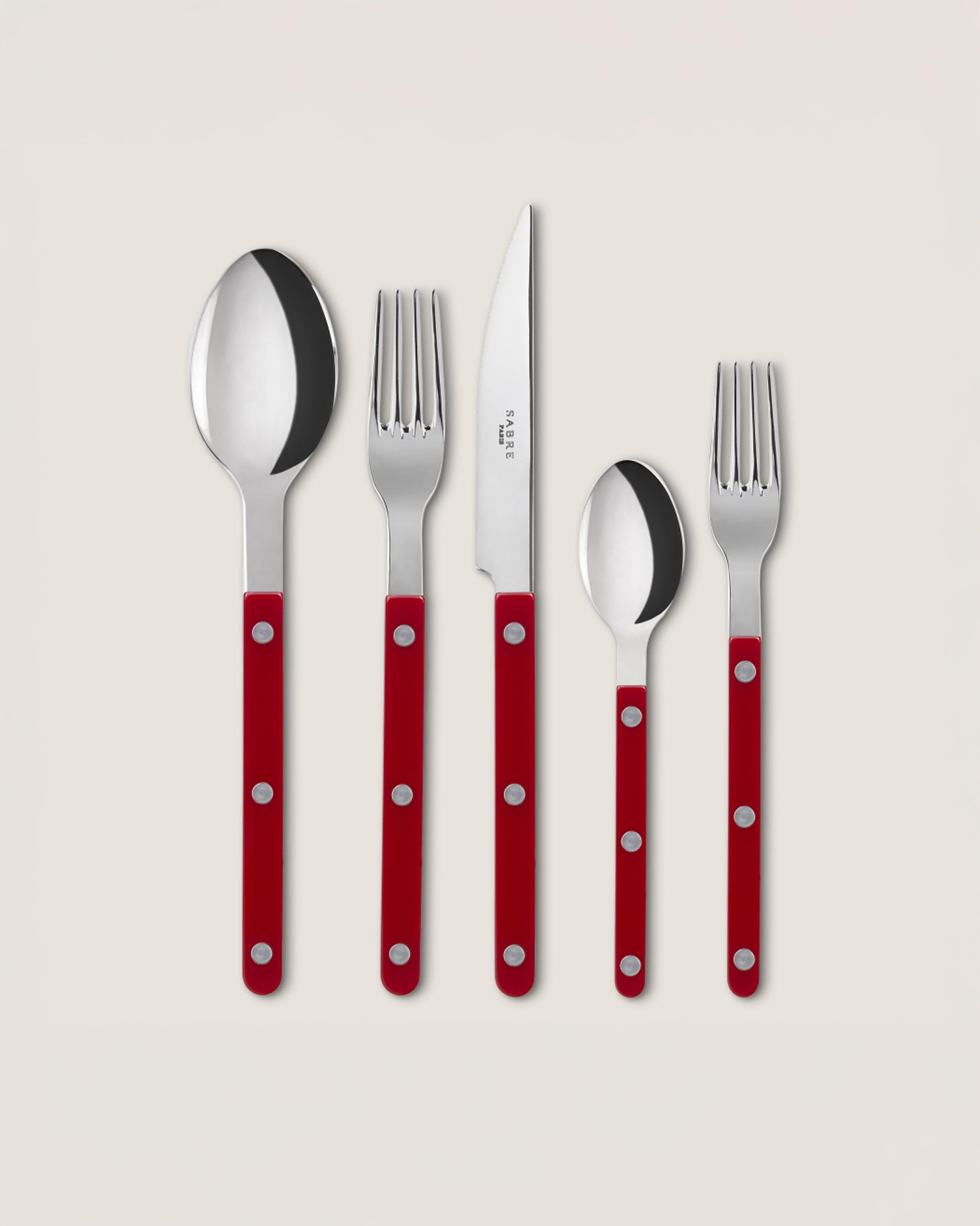 Bistrot Cutlery Set in Burgundy