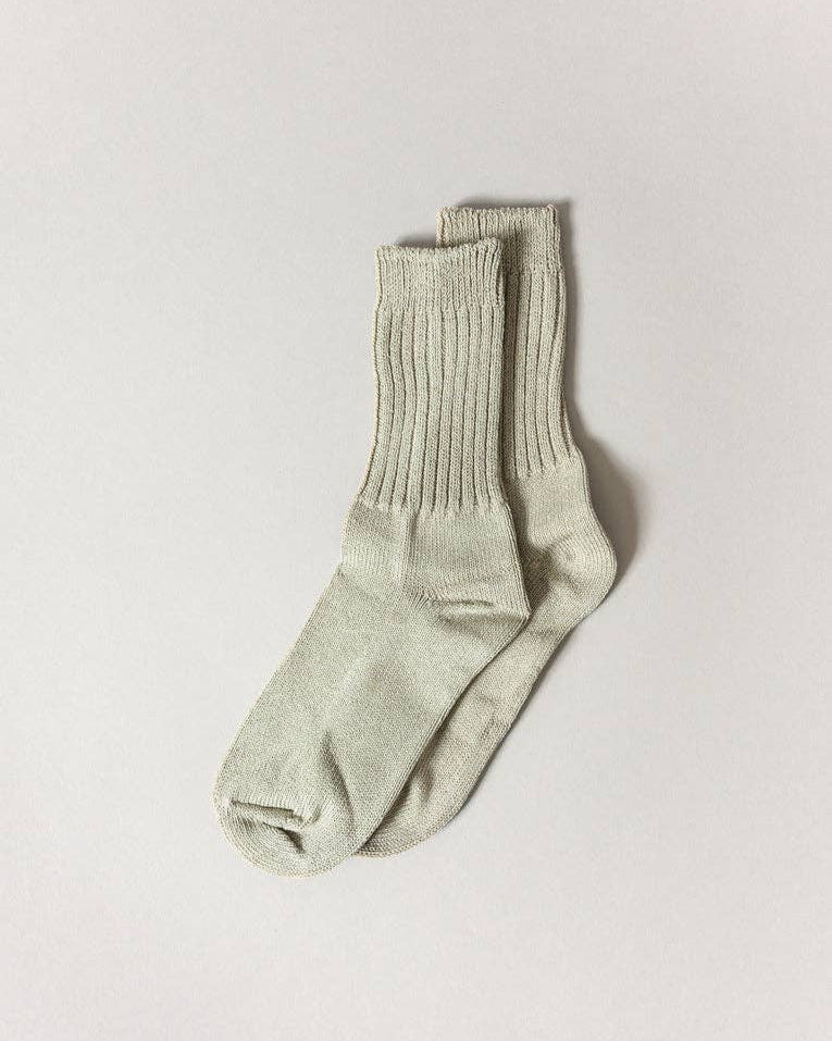 Sasawashi Ribbed Socks - Sand: Medium - GOOD FRIEND