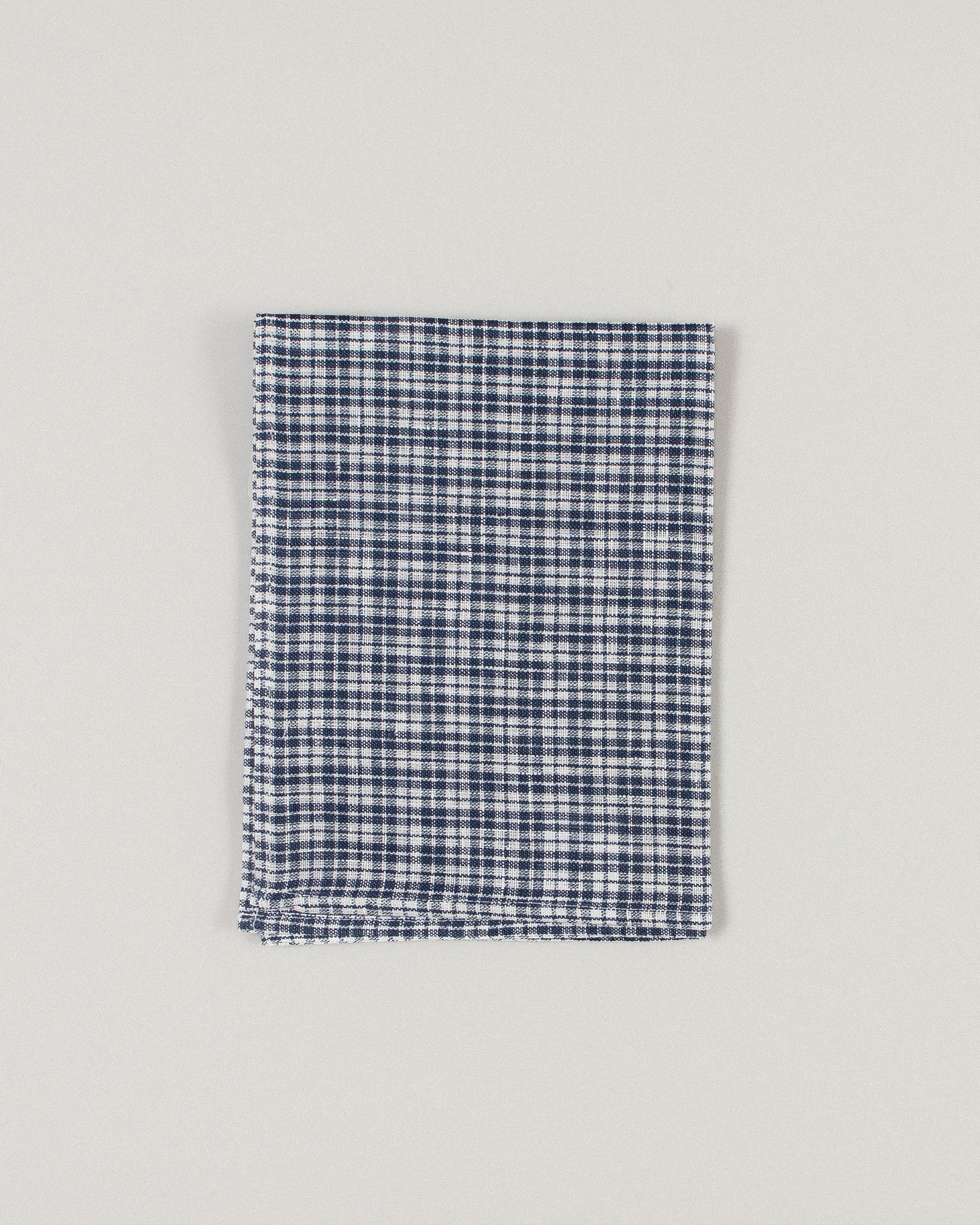 Blue Plaid Linen Kitchen Cloth