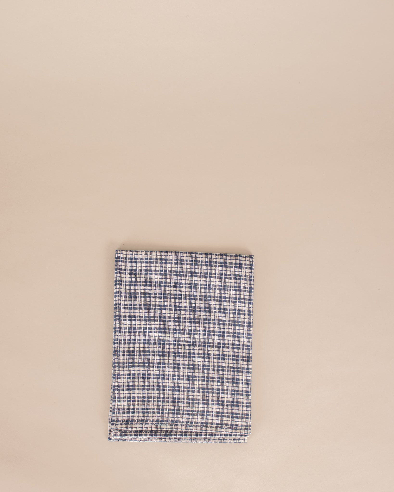 Blue Plaid Linen Kitchen Cloth