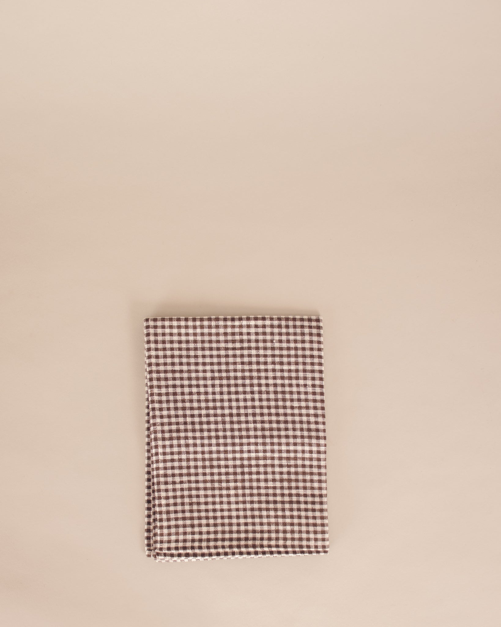 Brown Check Linen Kitchen Cloth