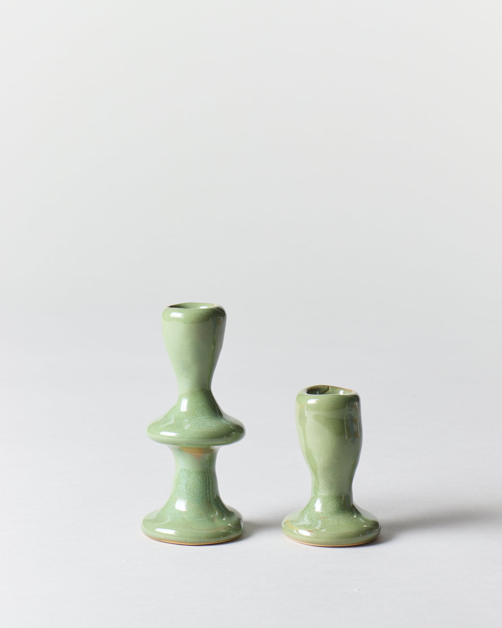 Green Candle Holders