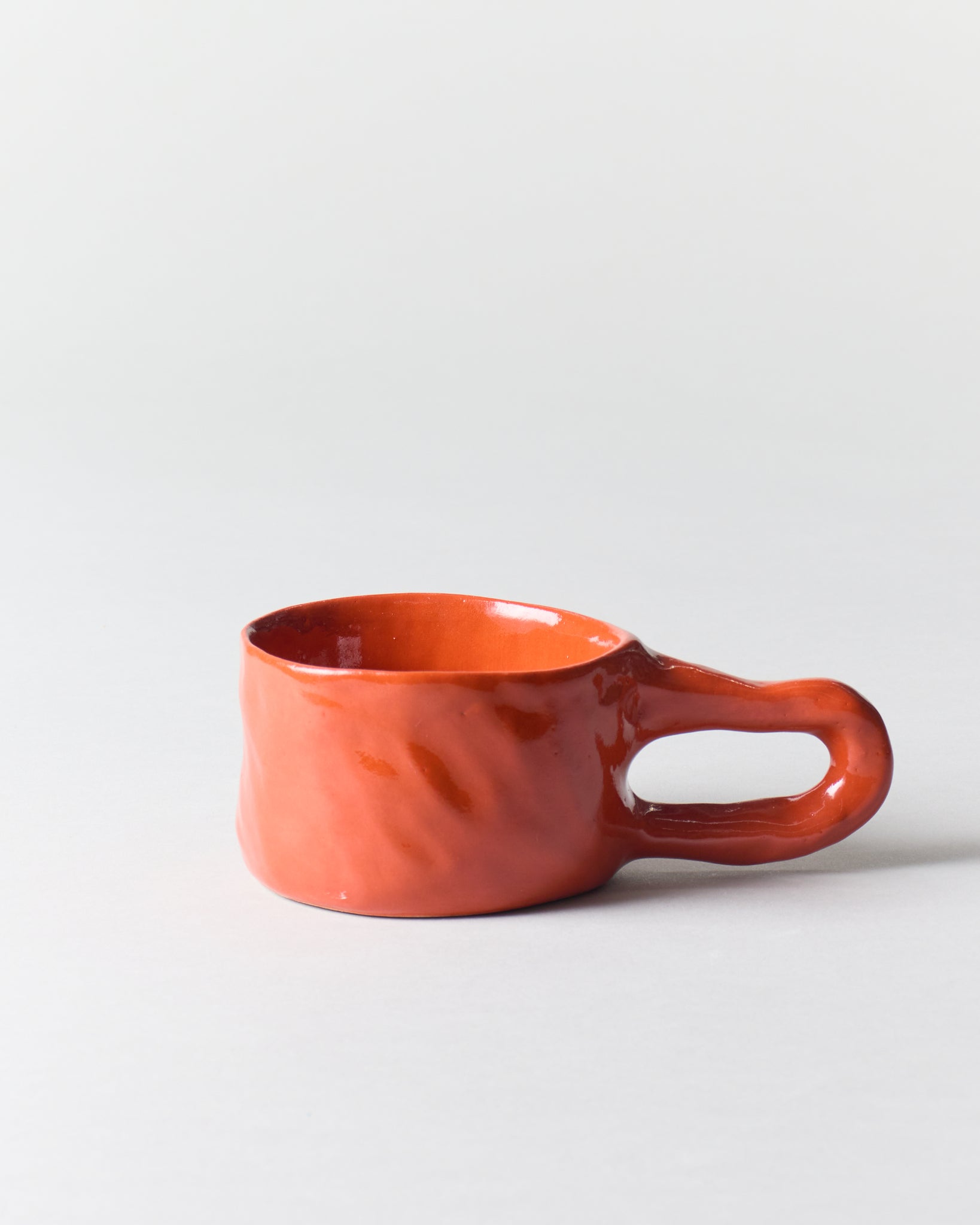 Short Mug in Orange-Red