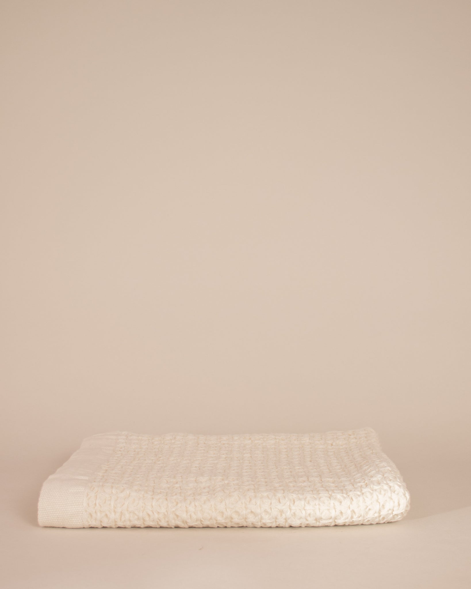 Ivory Lattice Linen Japanese Towels