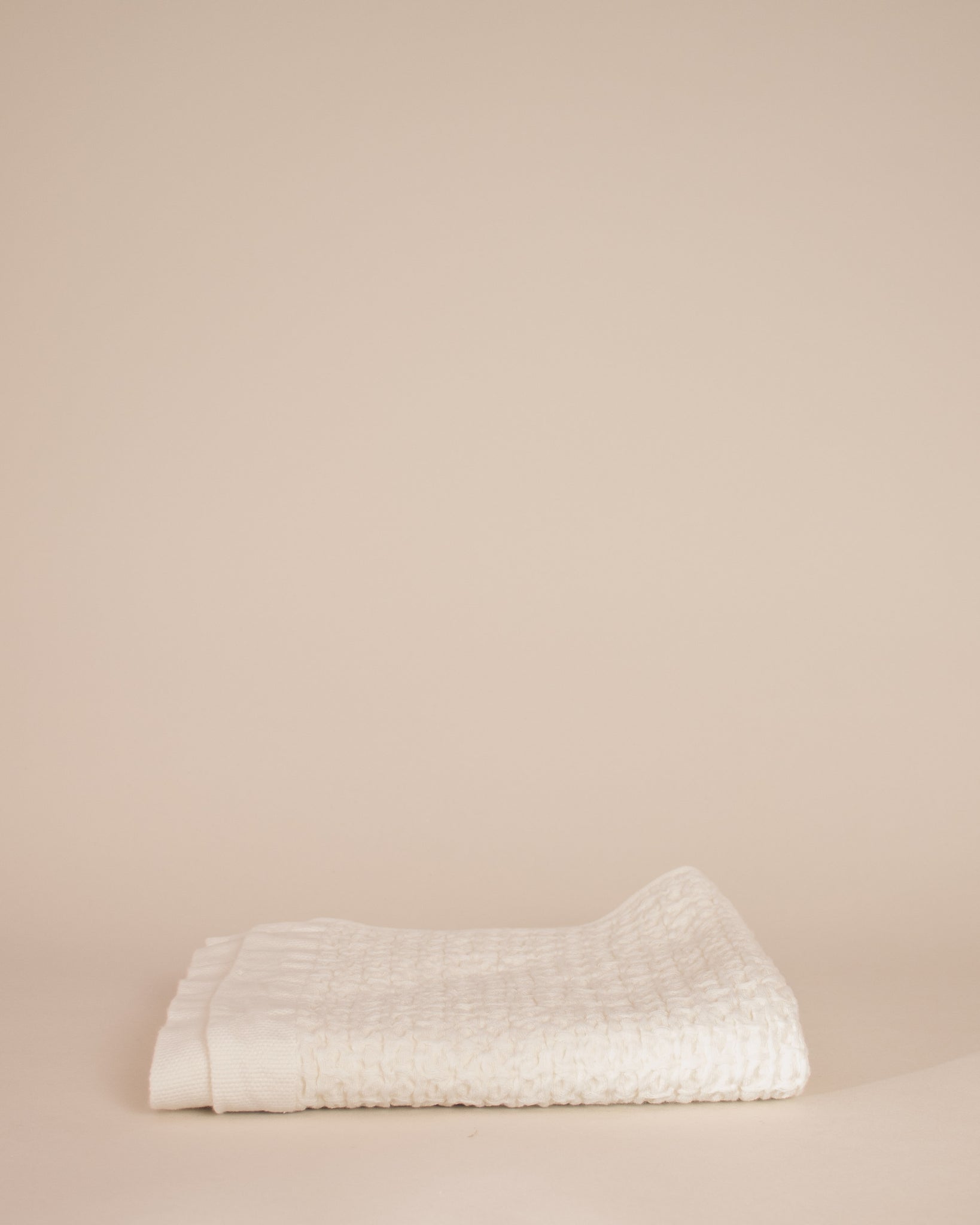 Ivory Lattice Linen Japanese Towels