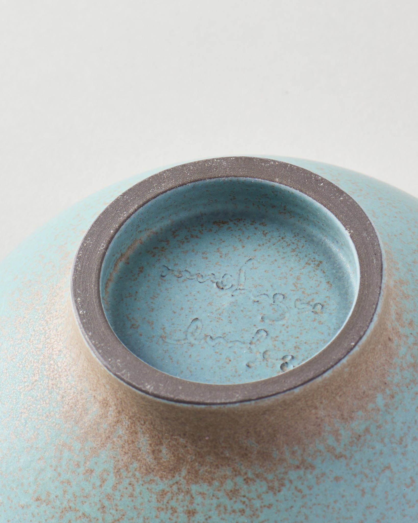 Blue-Brown Footed Bowl