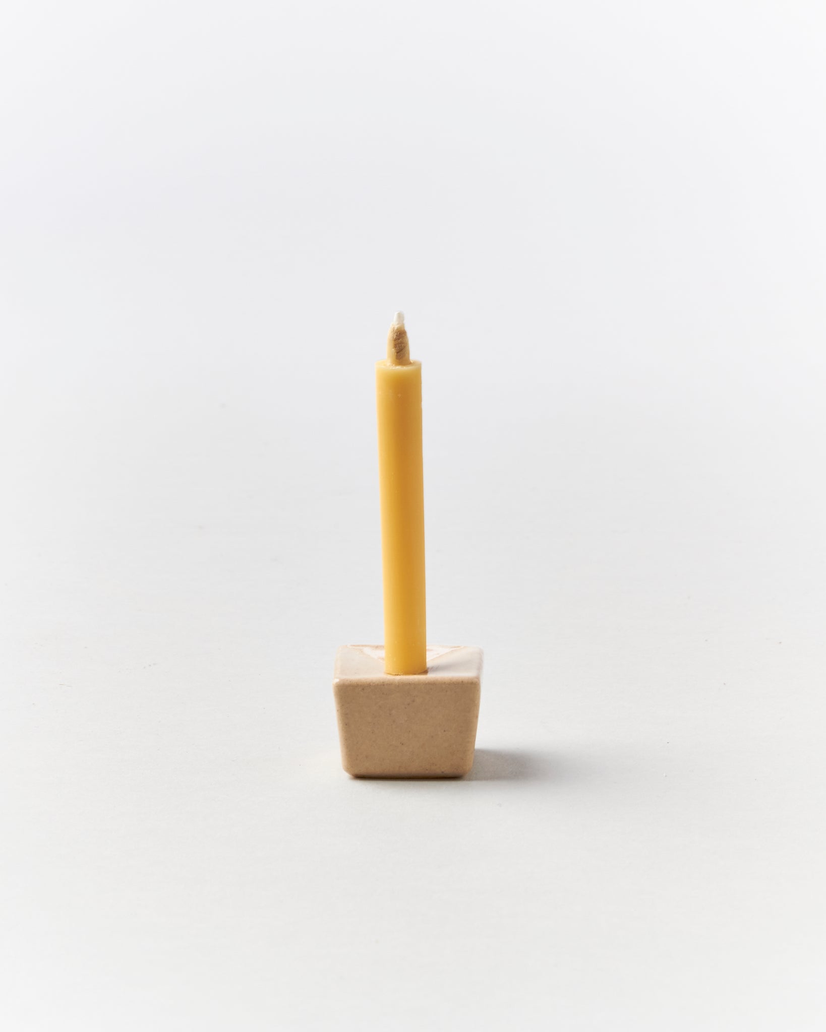 Cube Candle Stand in Beige