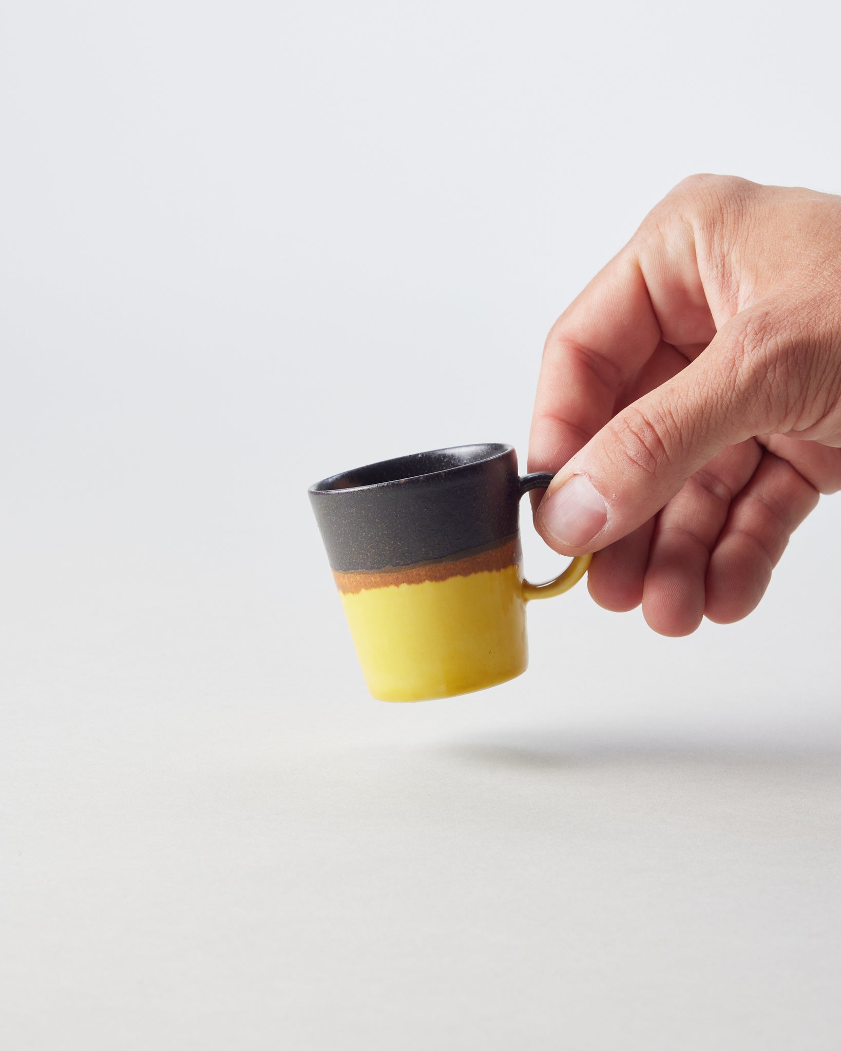 Espresso Cup in Yellow and Black