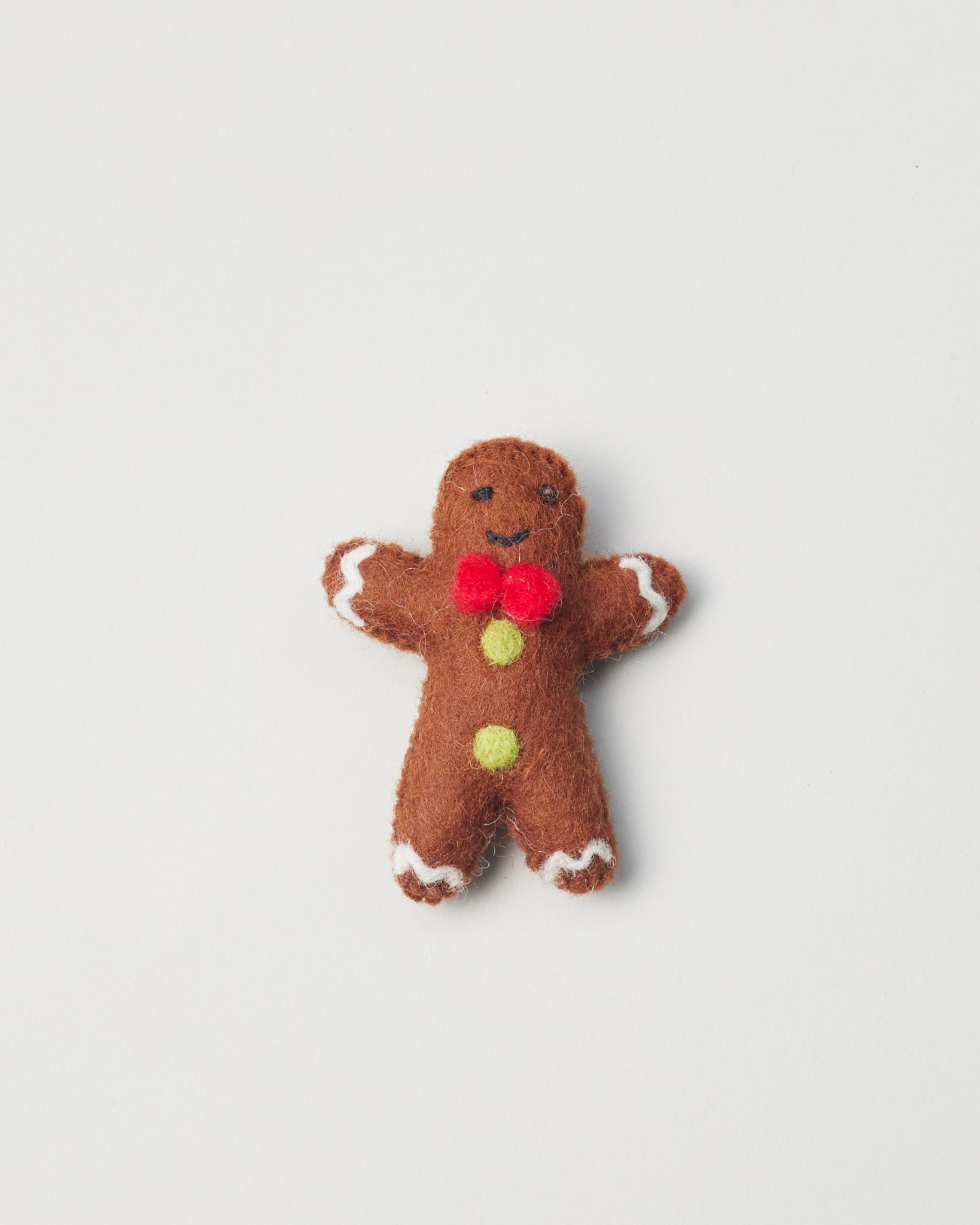 Felted Wool Gingerbread Cat Toy