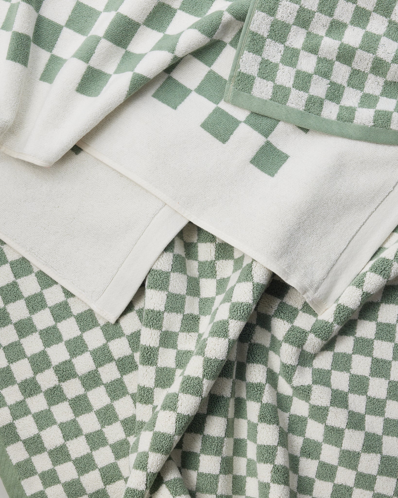 SSENSE Exclusive Green & Off-White Checkered Hand Towel