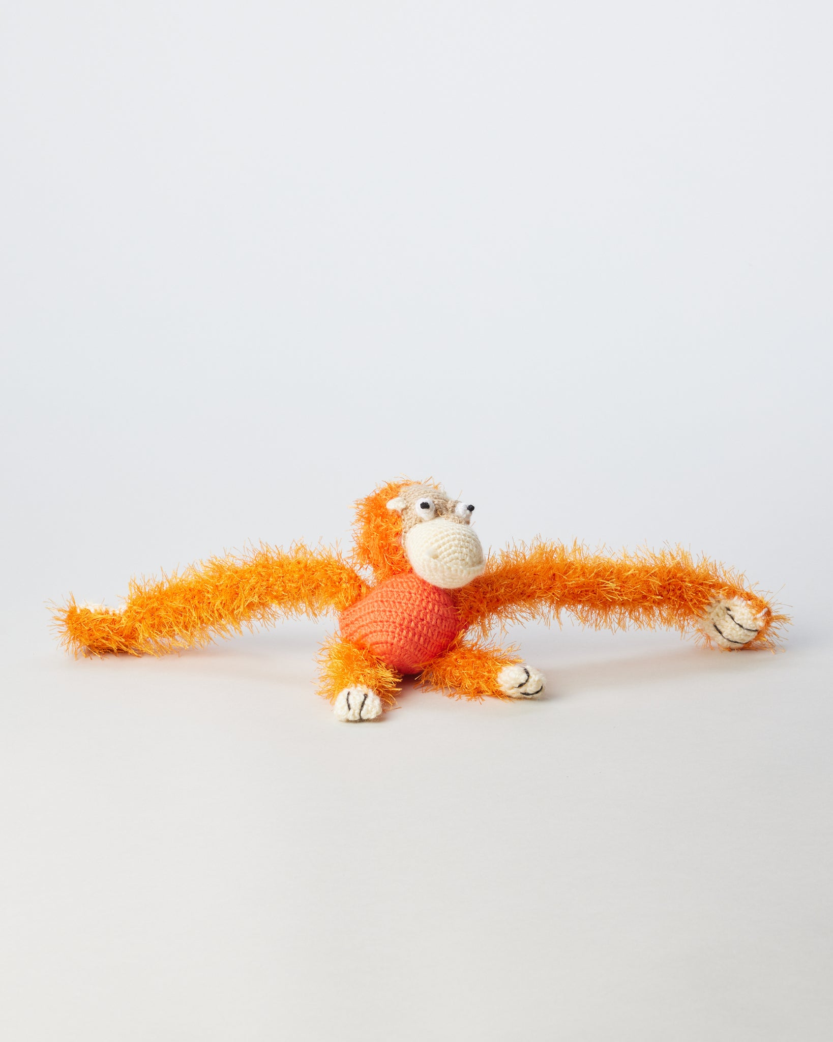 Hand Crocheted Orangutan Dog Toy