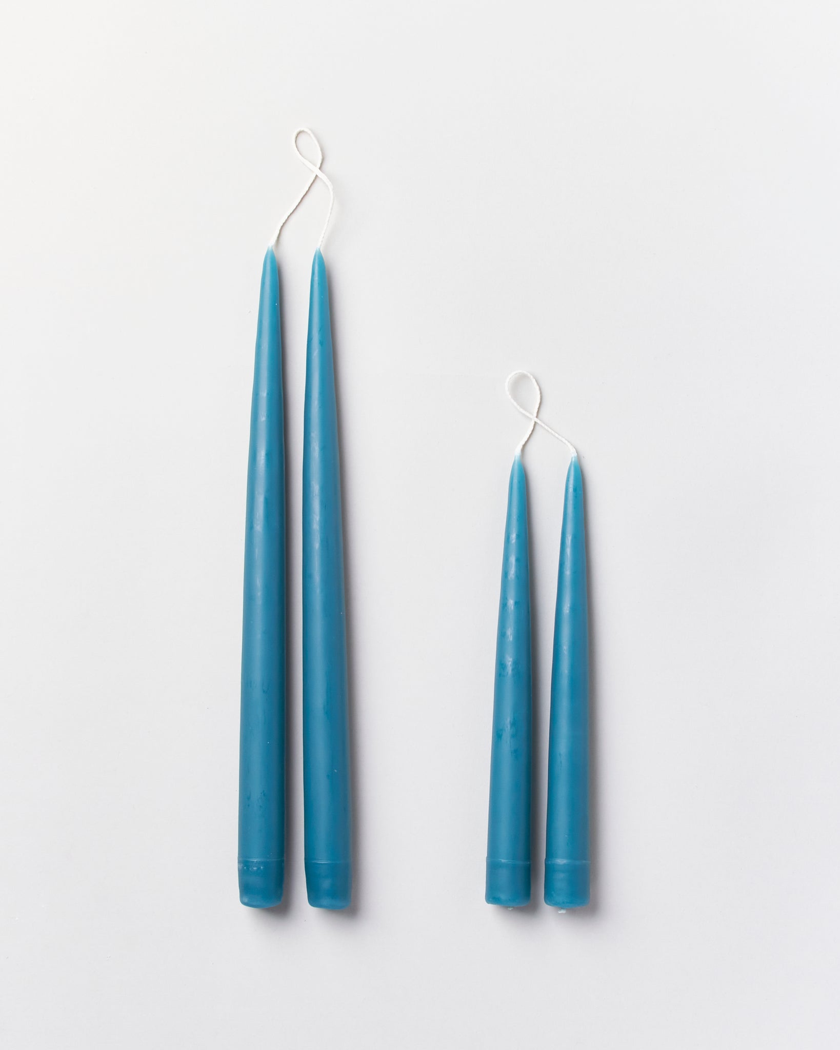 Hand-Dipped Antique Blue Taper Candles