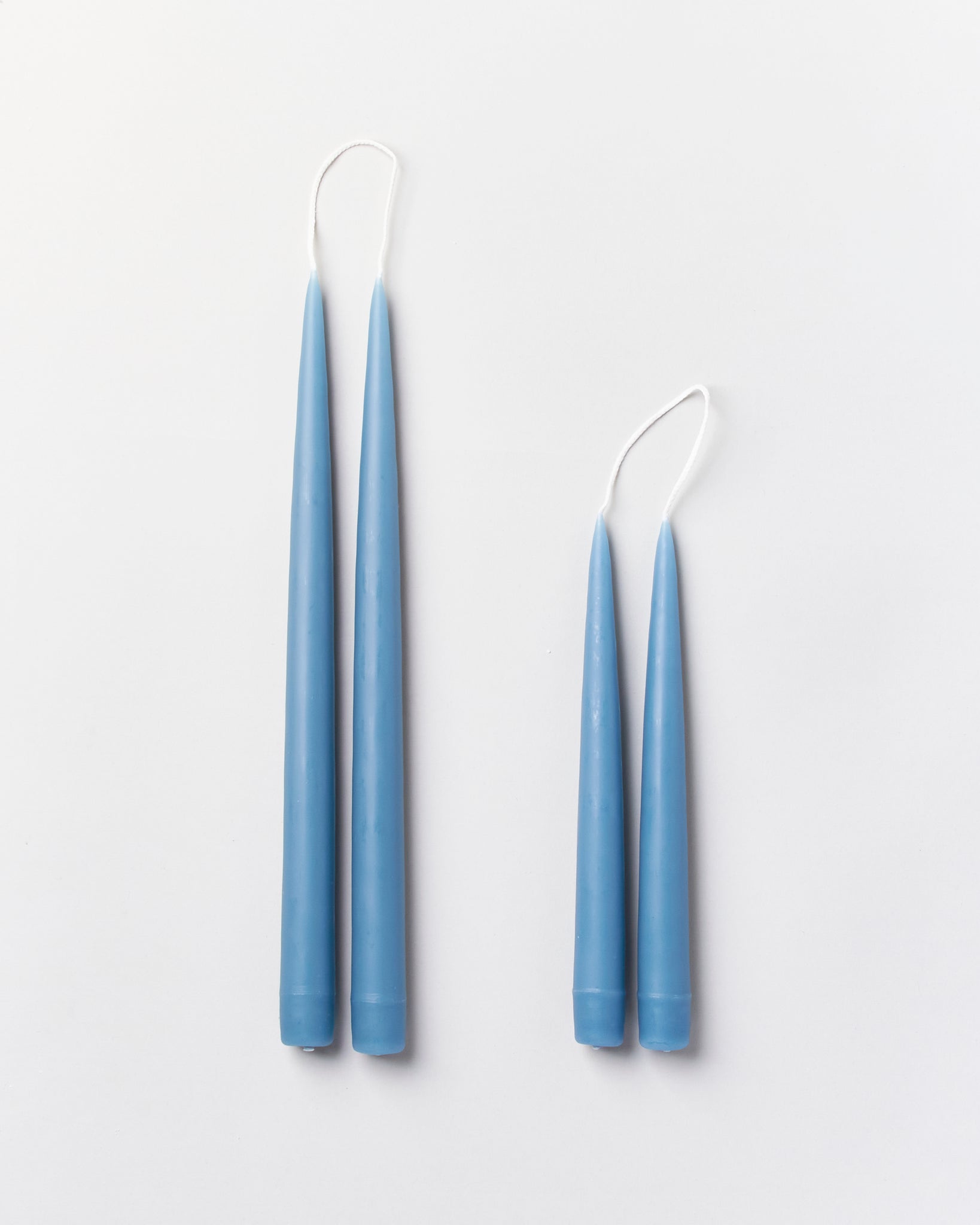 Hand-Dipped Colonial Blue Taper Candles