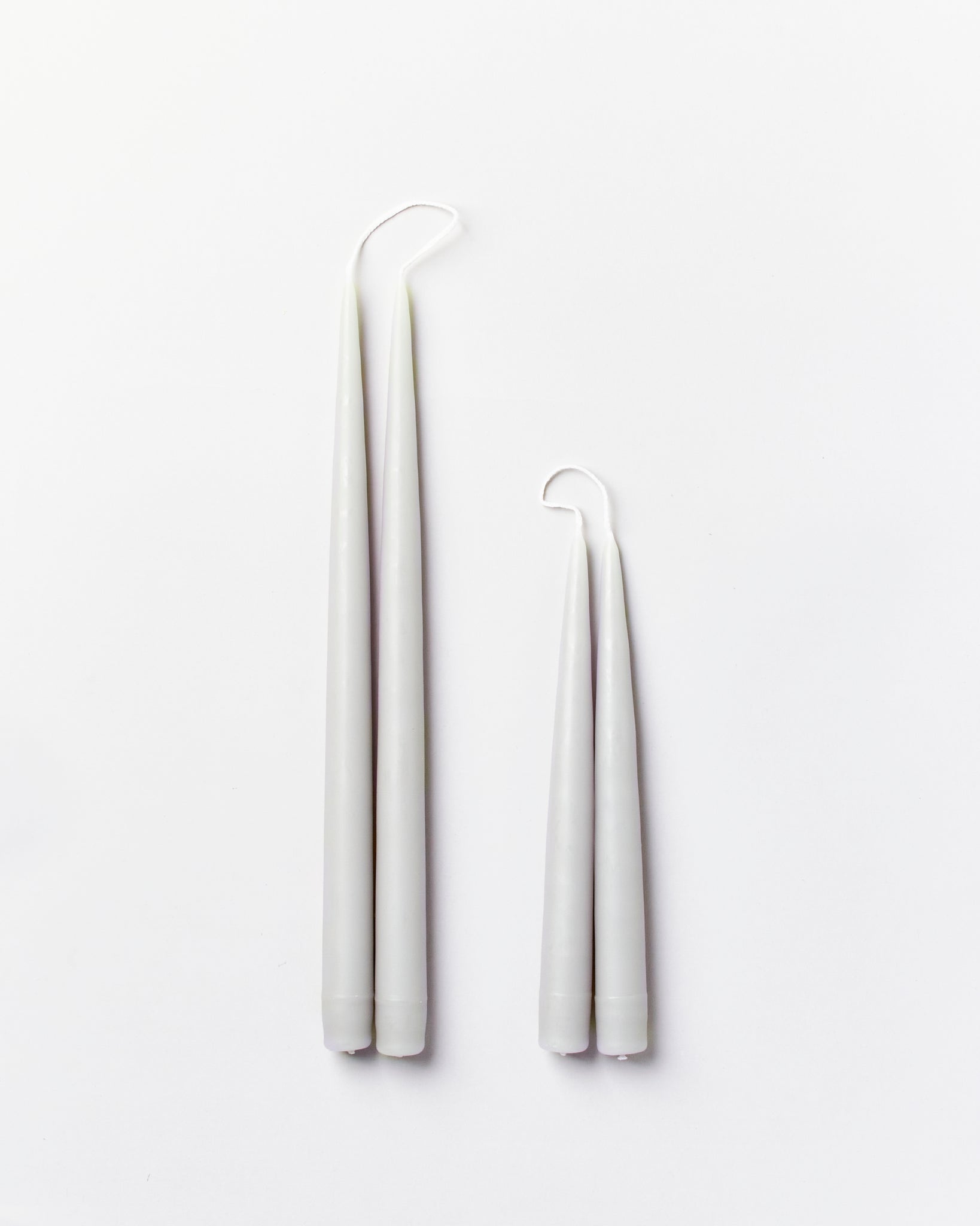 Hand-Dipped Pewter Taper Candles