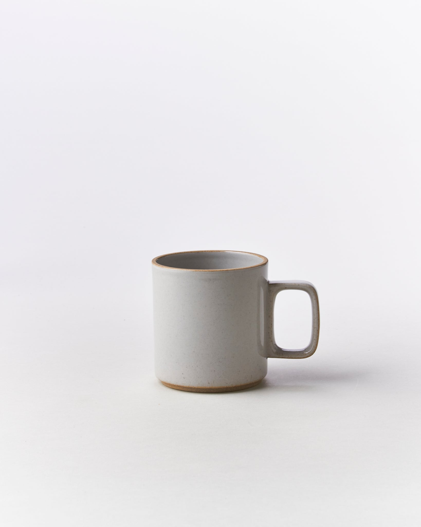 Hasami Porcelain 13 oz Ceramic Mug in Glossy Gray - Spacious