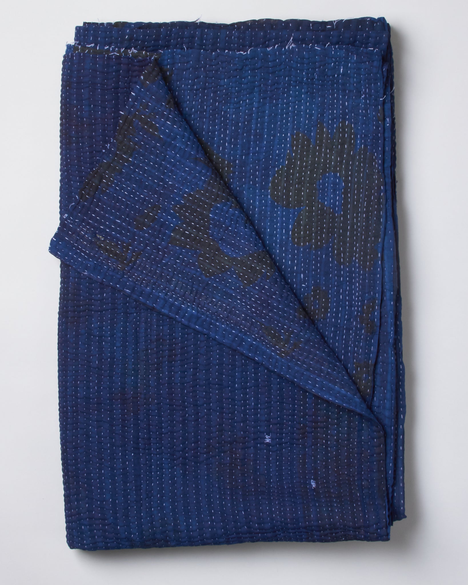 Indigo Kantha Quilt No. 3