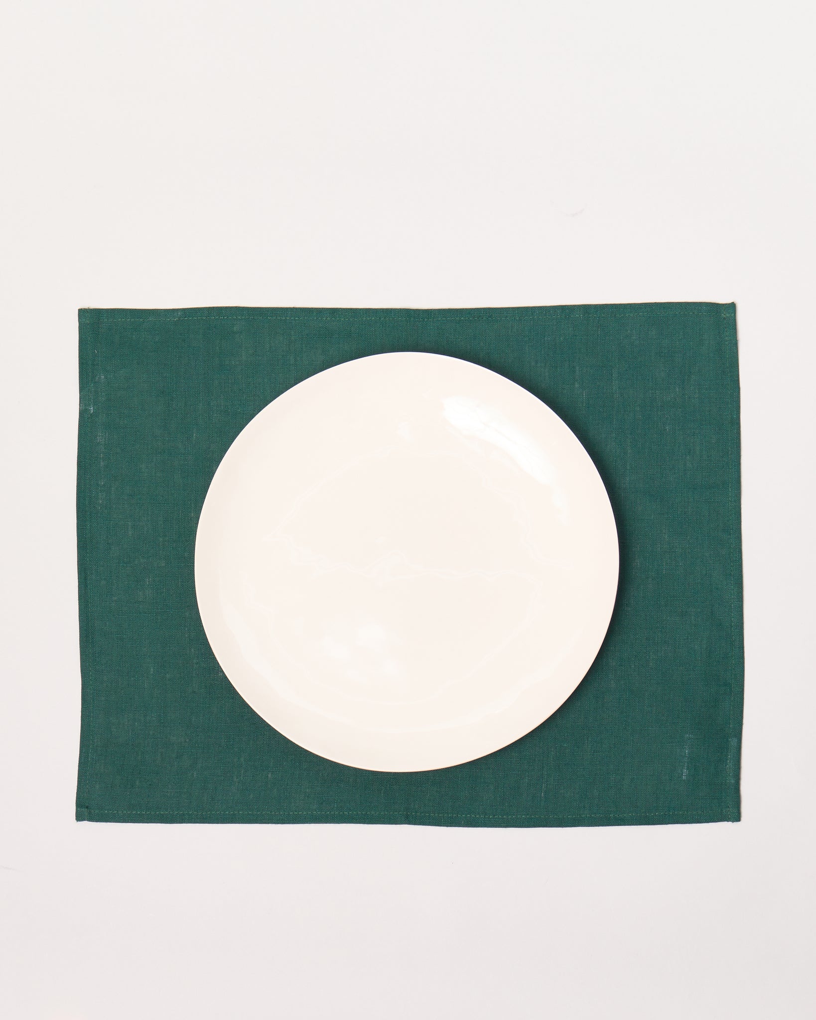 Linen Placemats in Green, Set of 4