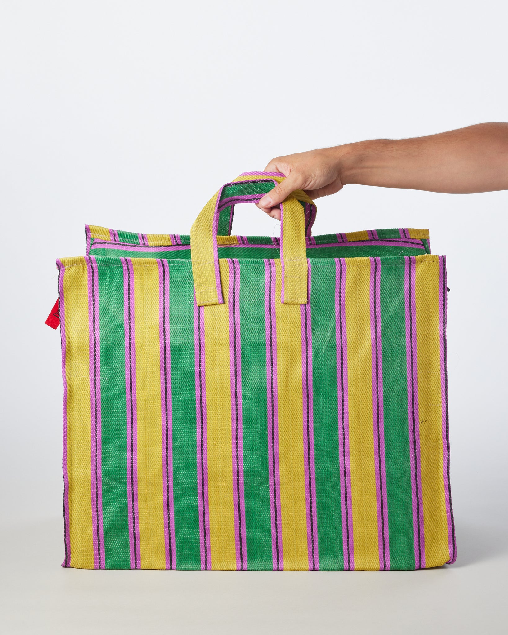 Large Yellow, Pink, and Green Bag