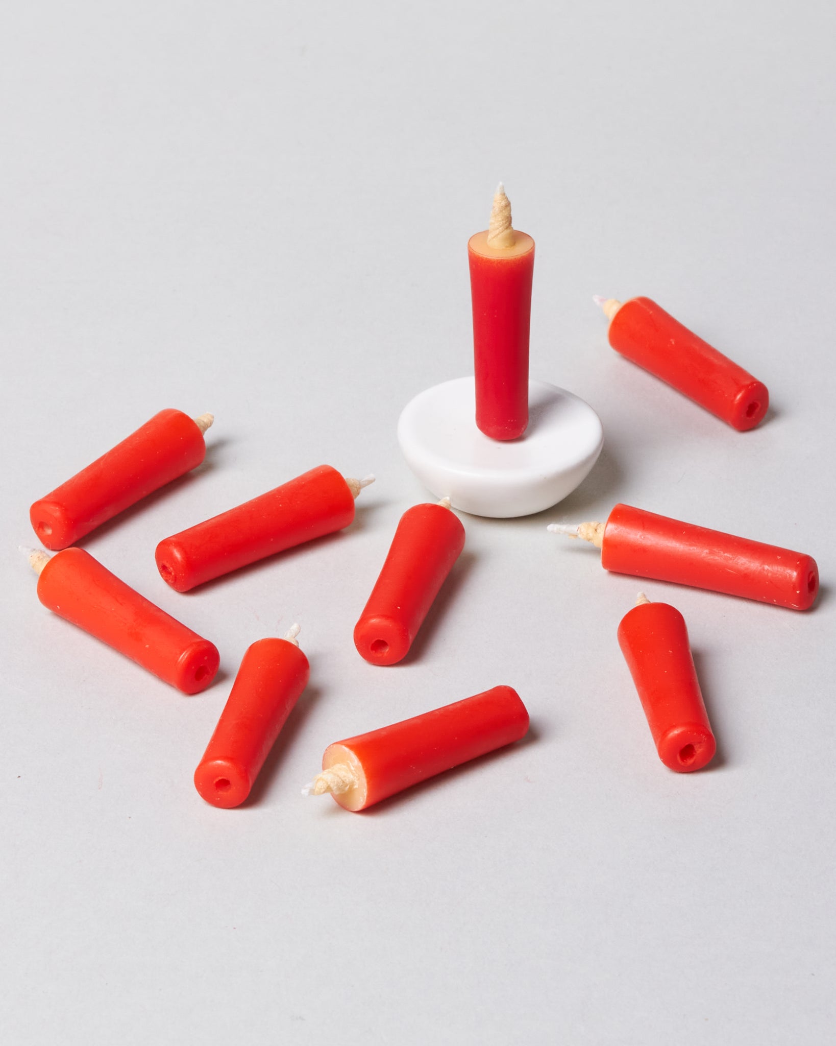 Rice Wax Red Candles