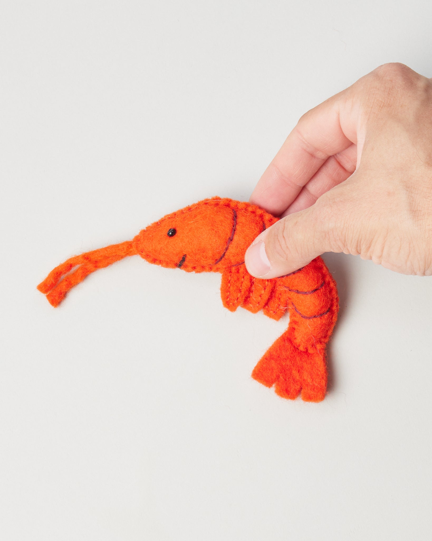 Felted Wool Shrimp Cat Toy